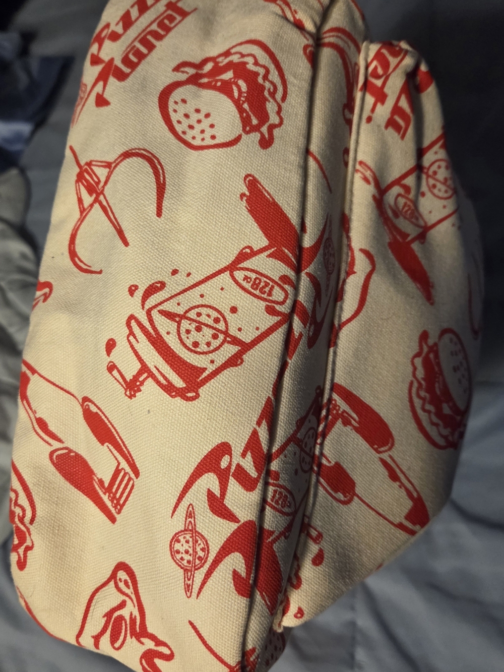 Disney Loungefly Pizza Planet Canvas Backpack w/Pizza Planet Antibac Case NWOT - Picture 9 of 12